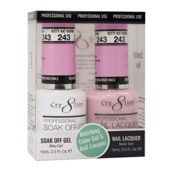 Cre8tion Matching Color Gel & Nail Lacquer - 243 Kitty Kat Karma