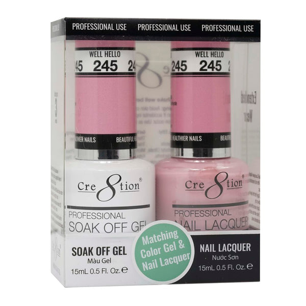 Cre8tion Matching Color Gel & Nail Lacquer - 245 Well Hello