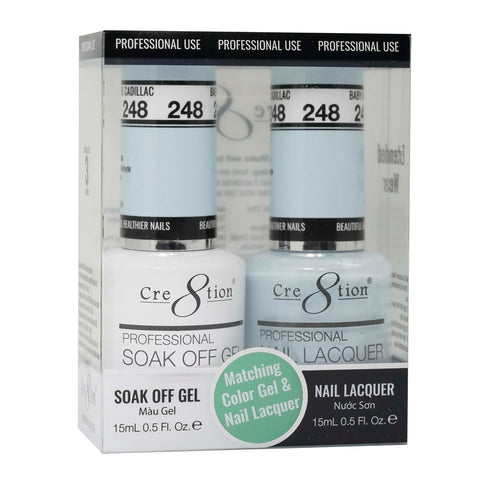 Cre8tion Matching Color Gel & Nail Lacquer - 248 Baby Cadlillac