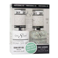 Cre8tion Matching Color Gel & Nail Lacquer - 261 Diamond District