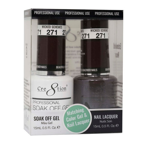 Cre8tion Matching Color Gel & Nail Lacquer - 271 Wicked Schemes