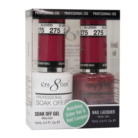 Cre8tion Matching Color Gel & Nail Lacquer - 275 Ex-Lovers