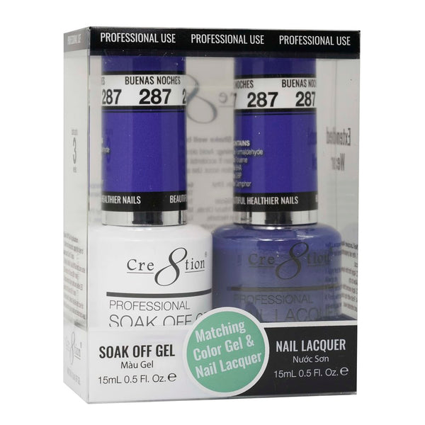 Cre8tion Matching Color Gel & Nail Lacquer - 287 Buenas Noches