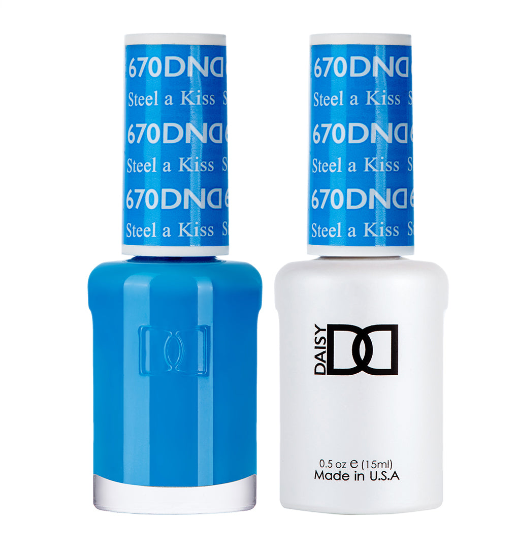 DND Duo Gel Polish-670 Steel a Kiss