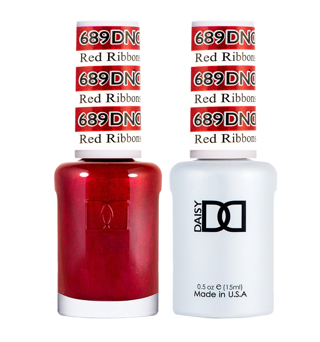 DND Duo Gel Polish-689 Red Ribbons