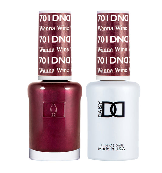 DND Duo Gel Polish-701 Wanna Wine