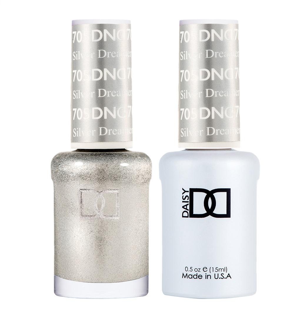 DND Duo Gel Polish-705 Silver Dreamer