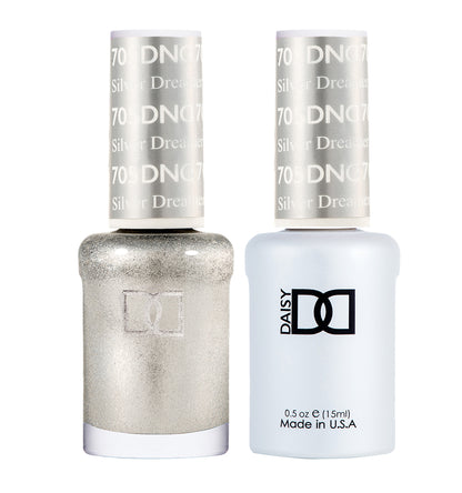 DND Duo Gel Polish-705 Silver Dreamer