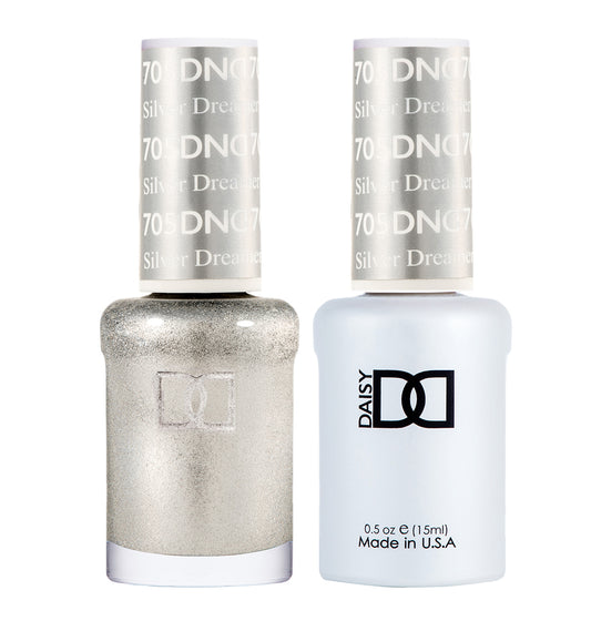 DND Duo Gel Polish-705 Silver Dreamer