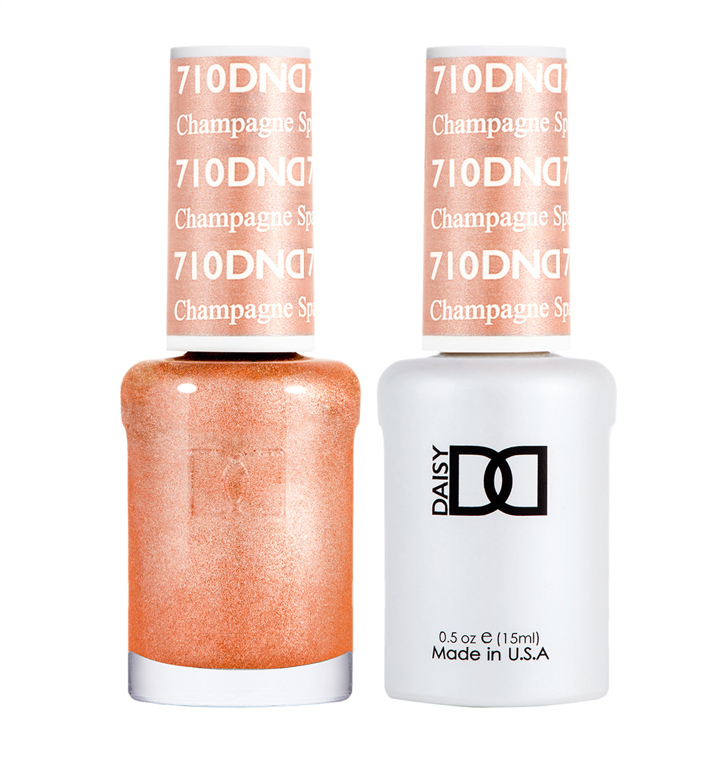 DND Duo Gel Polish-710 Champagne Sparkies