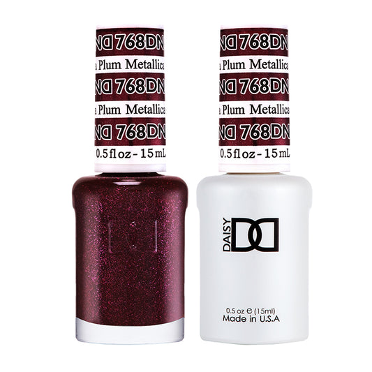 DND Duo Gel Polish-768 Metallica Plum