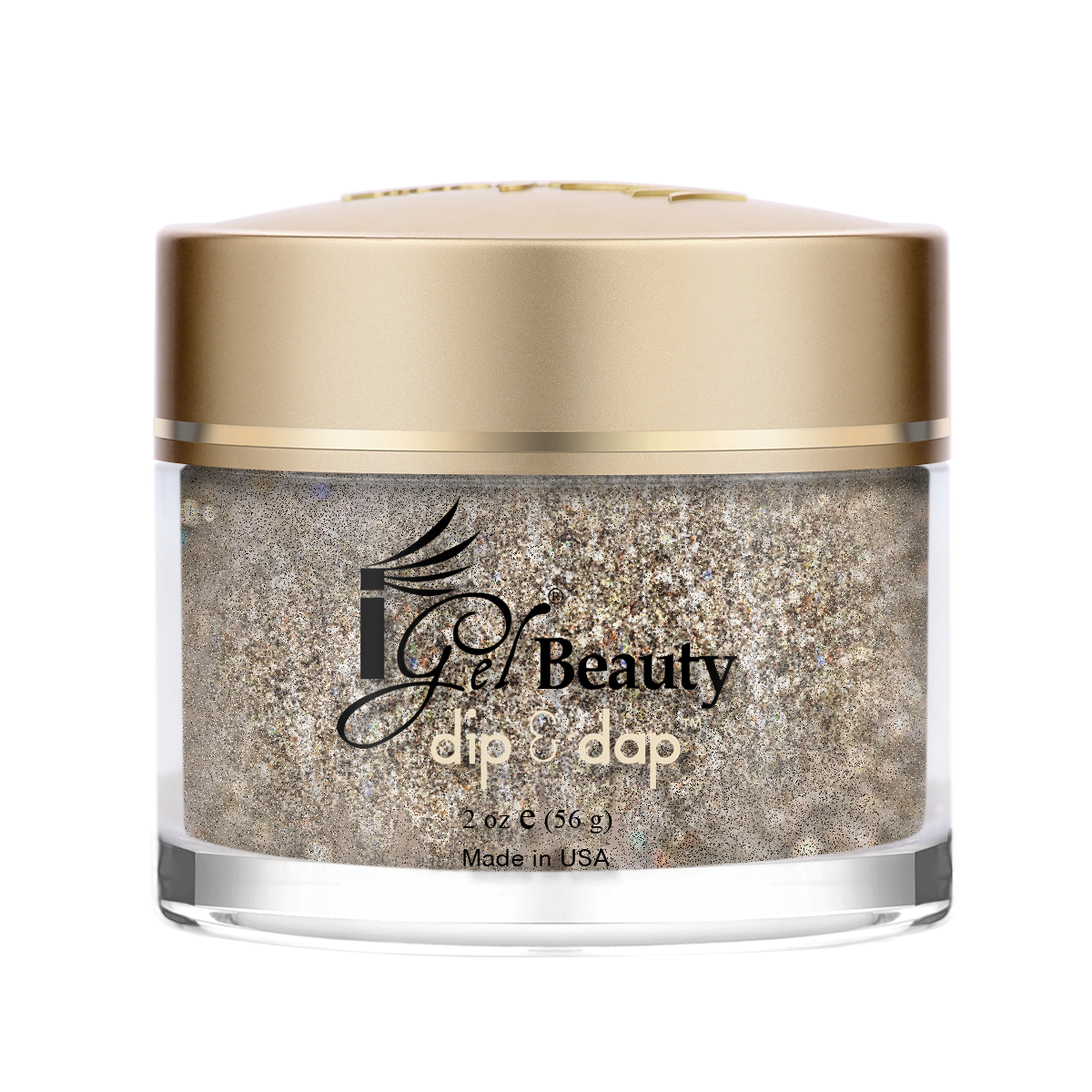 IGEL DIP & DAP POWDER - COSMIC GLITTER - CG10 LUMINOUS MOCHA