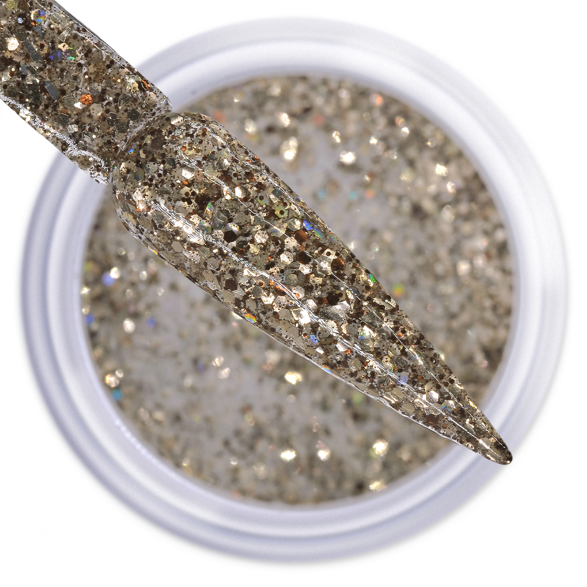 IGEL DIP & DAP POWDER - COSMIC GLITTER - CG10 LUMINOUS MOCHA