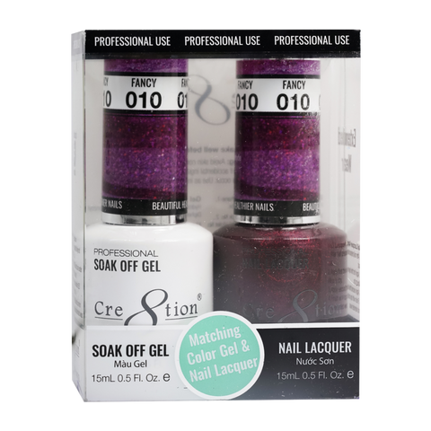 Cre8tion Matching Color Gel & Nail Lacquer - 010 Fancy