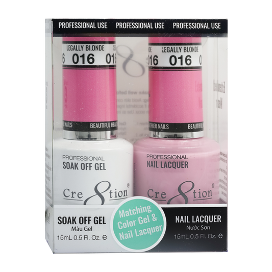 Cre8tion Matching Color Gel & Nail Lacquer - 016 Legally Blonde