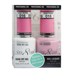Cre8tion Matching Color Gel & Nail Lacquer - 016 Legally Blonde