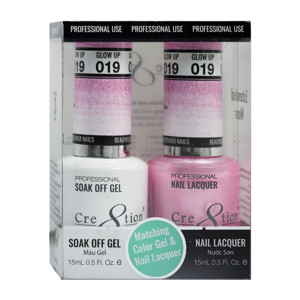Cre8tion Matching Color Gel & Nail Lacquer - 019 Glow Up