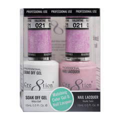 Cre8tion Matching Color Gel & Nail Lacquer - 021 Valentine