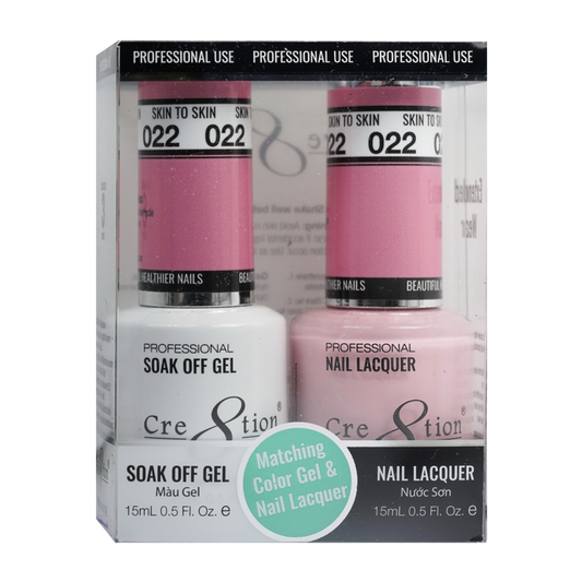 Cre8tion Matching Color Gel & Nail Lacquer - 022 Skin To Skin