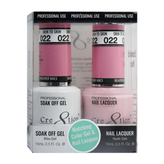 Cre8tion Matching Color Gel & Nail Lacquer - 022 Skin To Skin