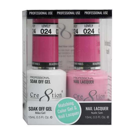 Cre8tion Matching Color Gel & Nail Lacquer - 024 Lovely