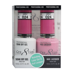 Cre8tion Matching Color Gel & Nail Lacquer - 024 Lovely