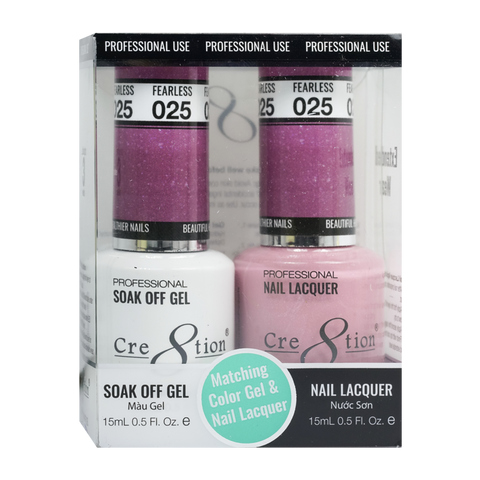 Cre8tion Matching Color Gel & Nail Lacquer - 025 Fearless