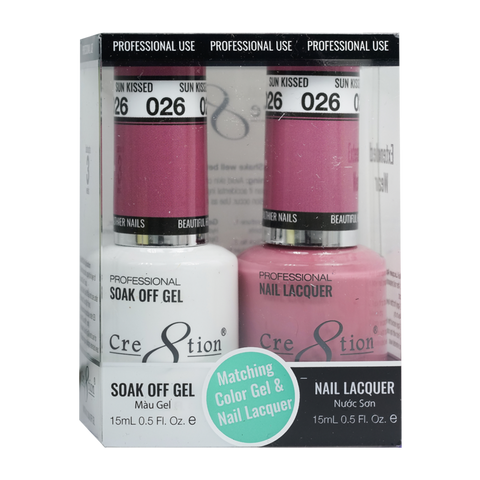Cre8tion Matching Color Gel & Nail Lacquer - 026 Sun Kissed