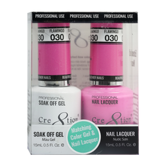 Cre8tion Matching Color Gel & Nail Lacquer - 030 Flamingo