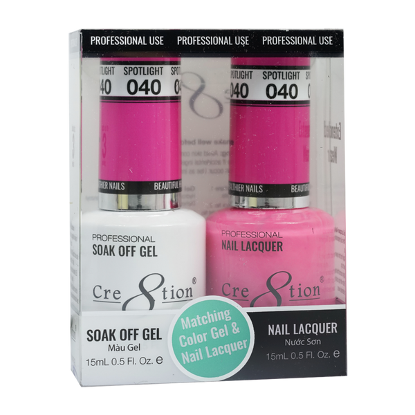 Cre8tion Matching Color Gel & Nail Lacquer - 040 Spotlight