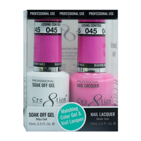 Cre8tion Matching Color Gel & Nail Lacquer - 045 Losing Control