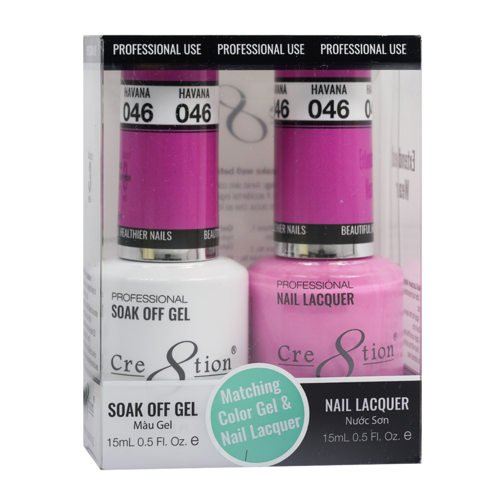 Cre8tion Matching Color Gel & Nail Lacquer - 046 Havana