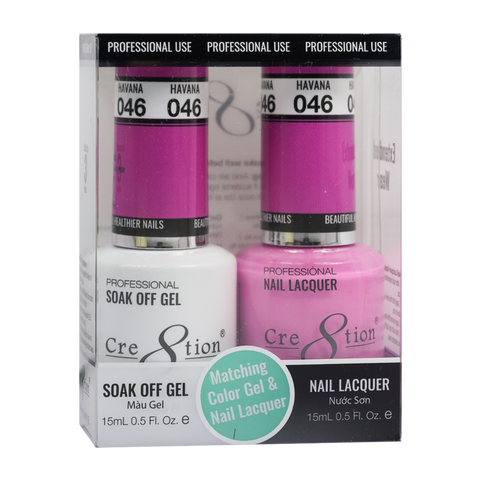 Cre8tion Matching Color Gel & Nail Lacquer - 046 Havana