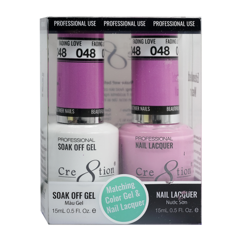 Cre8tion Matching Color Gel & Nail Lacquer - 048 Fading Love
