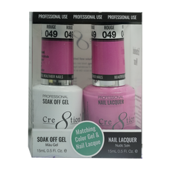 Cre8tion Matching Color Gel & Nail Lacquer - 049 Rouge