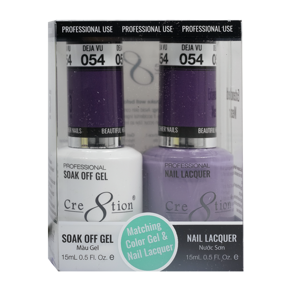 Cre8tion Matching Color Gel & Nail Lacquer - 054 Deja Vu