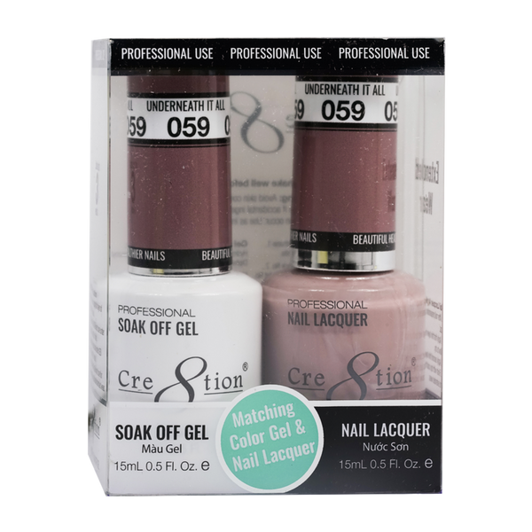 Cre8tion Matching Color Gel & Nail Lacquer - 059 Underneath it All