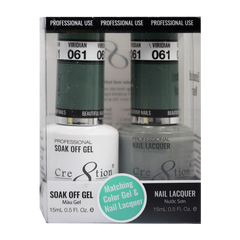 Cre8tion Matching Color Gel & Nail Lacquer - 061 Viridian