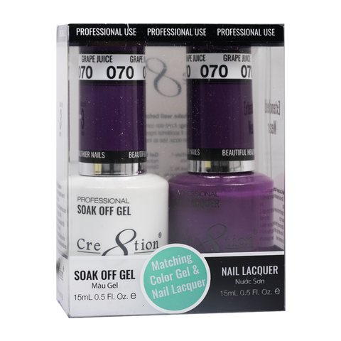 Cre8tion Matching Color Gel & Nail Lacquer - 070 Grape Juice