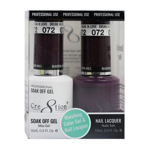 Cre8tion Matching Color Gel & Nail Lacquer - 072 Drunk In Love