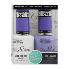 Cre8tion Matching Color Gel & Nail Lacquer - 074 Caribean