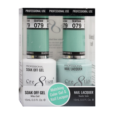 Cre8tion Matching Color Gel & Nail Lacquer - 079 Seafoam