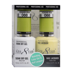 Cre8tion Matching Color Gel & Nail Lacquer - 088 Pistachio Cream
