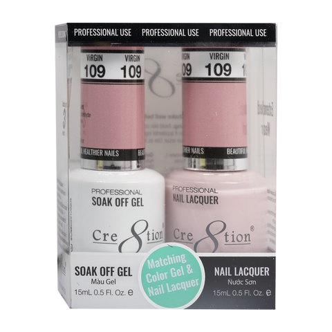 Cre8tion Matching Color Gel & Nail Lacquer - 109 Virgin