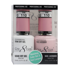 Cre8tion Matching Color Gel & Nail Lacquer - 110 Pure