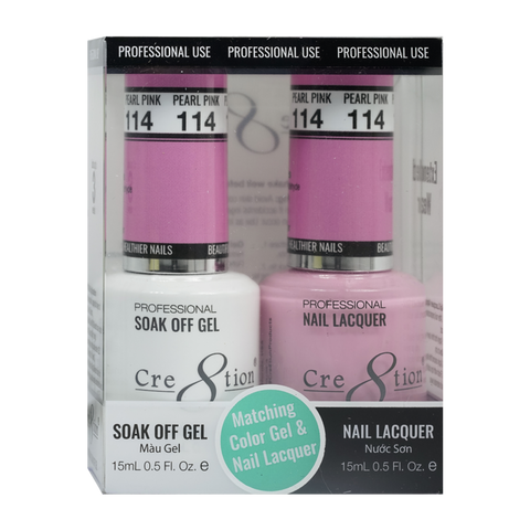 Cre8tion Matching Color Gel & Nail Lacquer - 114 Pear Pink