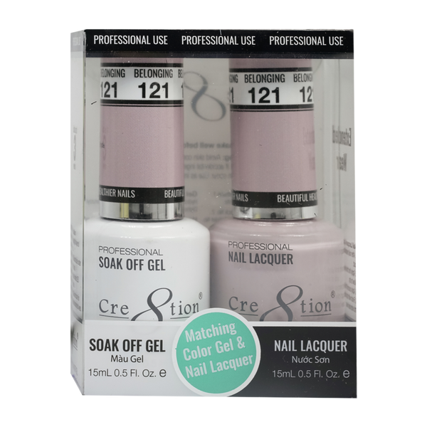Cre8tion Matching Color Gel & Nail Lacquer - 121 Belonging
