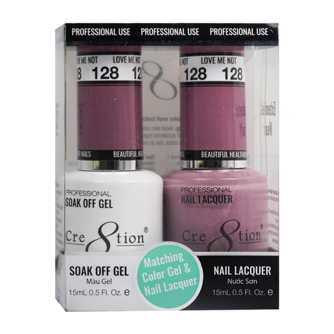 Cre8tion Matching Color Gel & Nail Lacquer - 128 Love me not