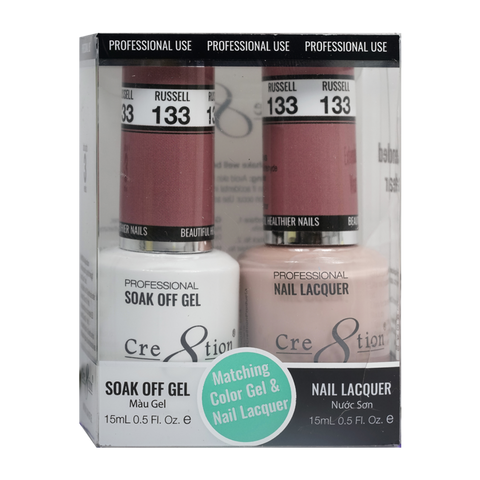 Cre8tion Matching Color Gel & Nail Lacquer - 133 Russell