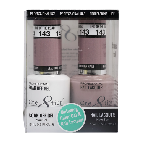 Cre8tion Matching Color Gel & Nail Lacquer - 143 End of the Road